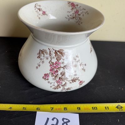 antique ceramic or ironstone spittoon