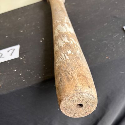 antique turned wooden pestle