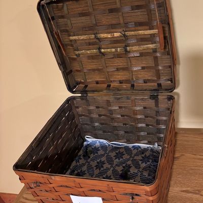 Vintage Japanese Bamboo Picnic Basket