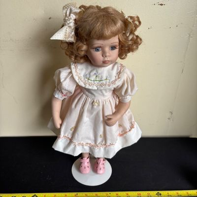 vintage porcelain collector doll