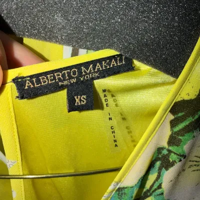 Alberto Makali New York brightly colored floral pattern dress, size extra small.
