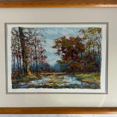 Original Limited Edition Numbered Serigraph by Michael Scofield - Vintage