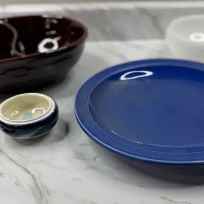 Vintage Marcrest Daisy Dot Bowl, EO Brody Glass, Signed Studio Art Pottery Lot