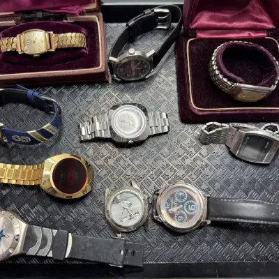 Vintage & Modern Estate Watch Lot (10 Pcs) - Retro LED, Harley-Davidson, Dallas Cowboys, Chrono & Cl