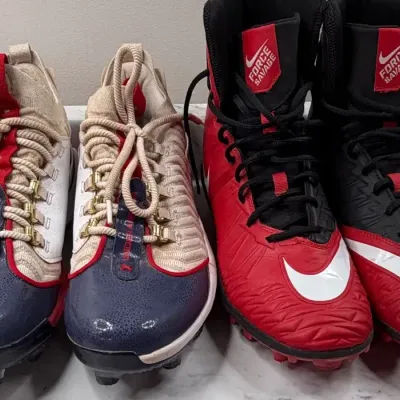 Lot of 2 Pairs Men's Cleats Size 11 - Under Armour Harper 9 Pro TPU & Nike Force Savage Varsity