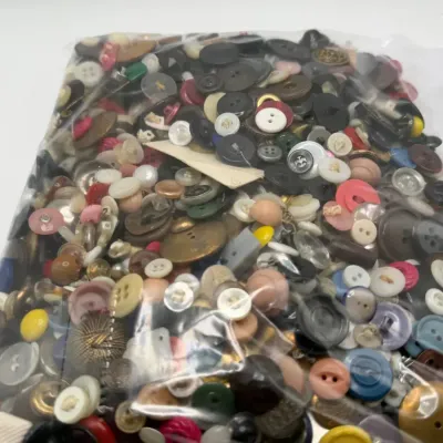 Vintage & Modern Sewing Buttons Bulk Lot – 4+ Lbs Gallon Bag Crafting Estate Find - Unsifted