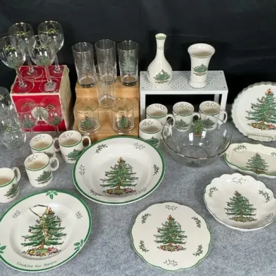 Spode Christmas Tree Holiday Dinnerware & Glassware Collection
