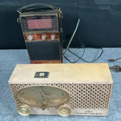 Admiral Clock Radio & Petrasonic De Luxe Multi-Wave Radio
