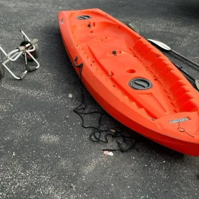 Lifetime Kokanee Tandem Kayak with Paddles & Transport Cart