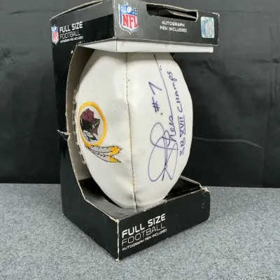Washington Redskins Full-Size NFL Football Signed “#7 – SB XVII Champs”