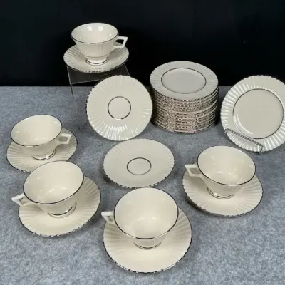 Lenox Temple Collection Citation Platinum China & Teacup Set