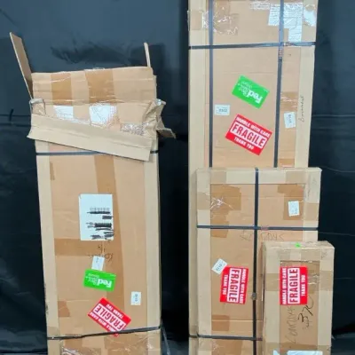 BRW Kaspian KOM2D4S White Storage Cabinet – 4 Boxed Packages