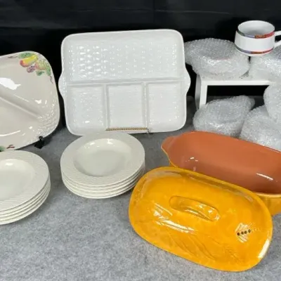 Pagnossin Italian Ironstone Dinnerware & Serving Collection – 7 Cups, Bowls & Platters