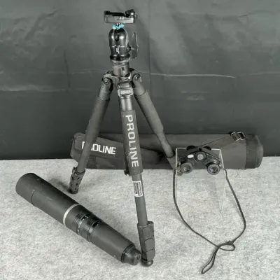 ProLine Tripod, Bausch & Lomb 60mm Zoom Telescope & Binoculars Lot