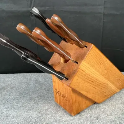 Cutco Knives with Wood Storage Block