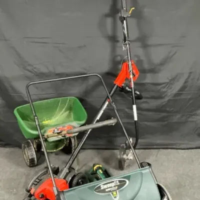 Ryobi 31cc Gas Trimmer Plus & Lawn/Garden Equipment Lot