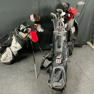 Large Assorted Golf Club Lot with 3 Bags – Ping, Callaway, TaylorMade, Cobra & More