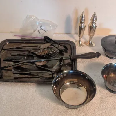 Vintage Silver-Plated Table Service & Serving Ware Collection (Lot of 10+ Pieces)