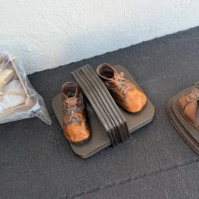 Childhood Keepsake & Shoe Bookend Collection, Vintage