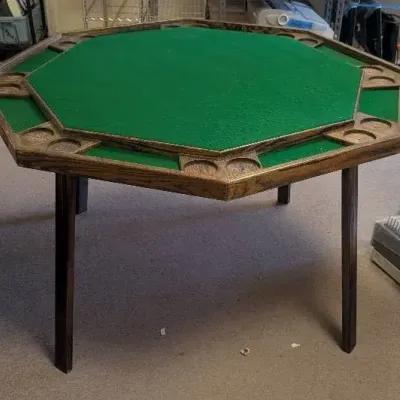 Vintage Kestell Furniture 57" Oak Folding Poker Table