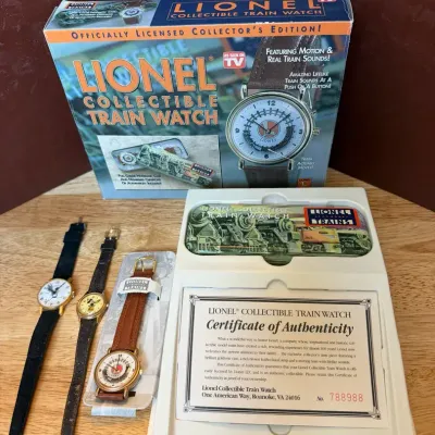 3 Vintage Character & Novelty Watches – Minnie Mouse, Road Runner, & Lionel Train Sound Watch