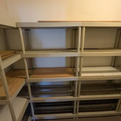 Heavy-Duty Modular Multi-Bay Plastic Utility Shelving System