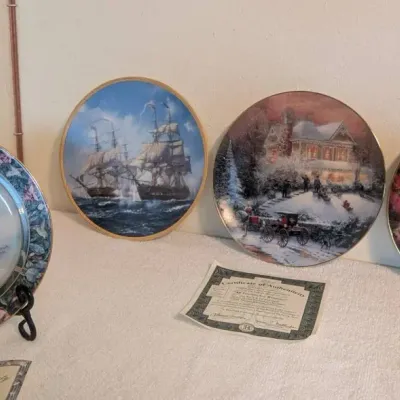 Lot of (4) Limited-Edition Porcelain Collector Plates with Certificates of Authenticity (COAs)