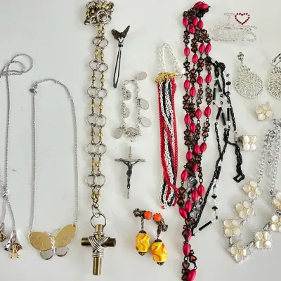 Mixed Metal Costume Jewelry Including Vintage Avon