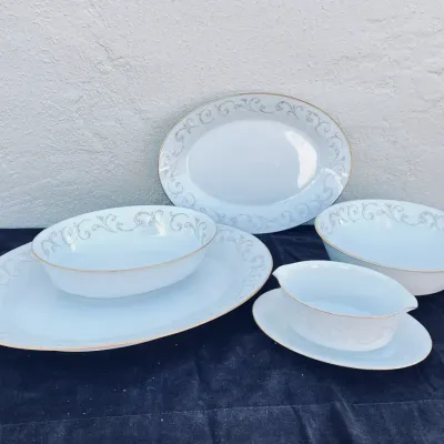 Noritake Duetto fine china Serving Platters And Bowls