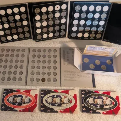 Large Multi-Year Statehood Quarters Collection - Gold, Platinum, & Mint Edition Sets