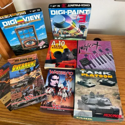 Commodore Amiga Software Lot – NewTek Digi-View Gold, SSI Games, CIB Big Box