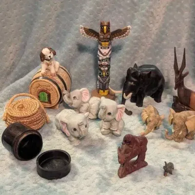 Vintage Eclectic Figurine Lot - 14pc Assortment