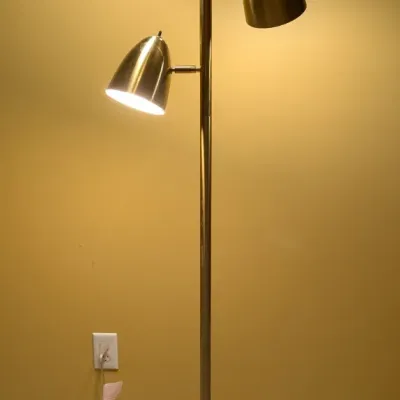 Sale Photo Thumbnail #15: Floor Lamp - Gold-Tone Four-Light Adjustable Shade, 64"h
