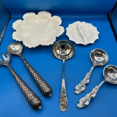 CN201 Pretty Serving Pieces!  Ladles, Dishes & More
