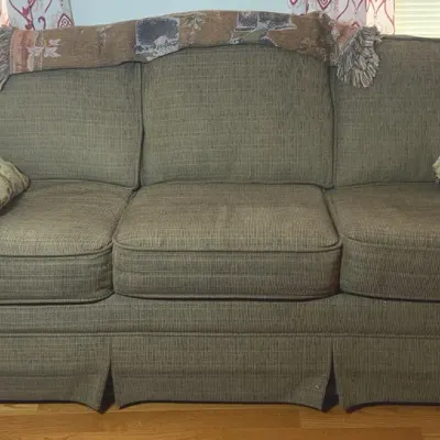 CN101 Brown Patterned Fabric Sofa 