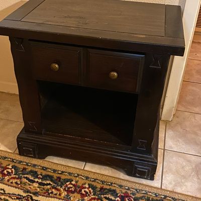 Sale Photo Thumbnail #21: Vintage solid wood nightstand for sale