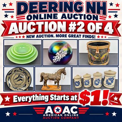 AMERICAN ONLINE AUCTION COMPANY
AOAC
NEW ENGLANDS LARGEST FOLLOWING! 
OUR SERVICE COST ZERO OUT OF POCKET! 