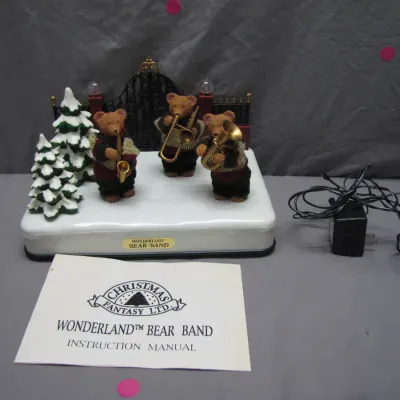 Sale Photo Thumbnail #113: Christmas Fantasy Ltd. Wonderland Bear Band animated musical display, complete with power adapter and original instruction manual.