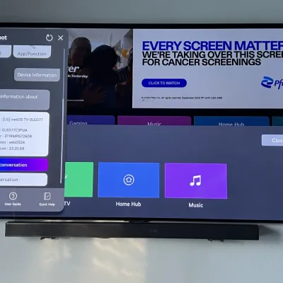 Sale Photo Thumbnail #36: LG 77-inch OLED smart TV, model OLED77C3PUA