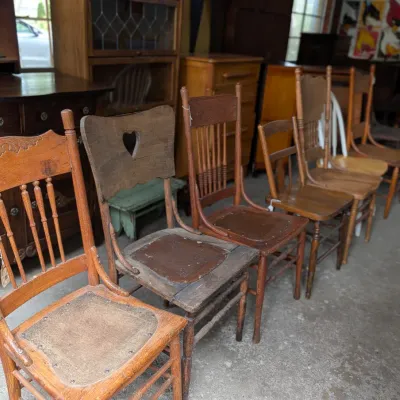 Sale Photo Thumbnail #30: Primitive chairs 