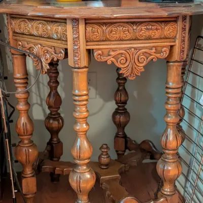 Sale Photo Thumbnail #24: Renaissance Carved Oak Table
