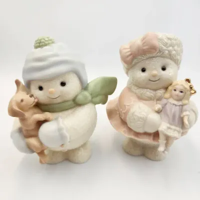 Lenox Snowmen Christmas Figurines (2 Pc)