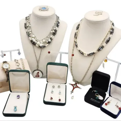 Silver Tone Jewelry: Polish Amber, Pressed Flower, Hematite & More