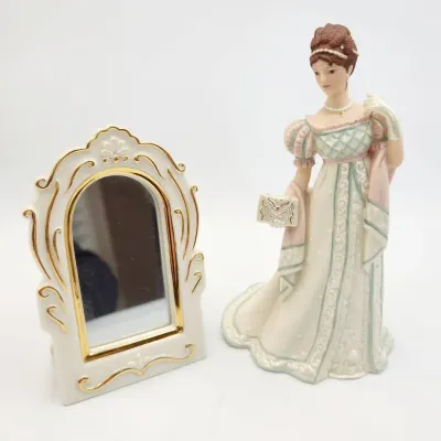 Lenox Inviting Glance Figurine And Mirror 