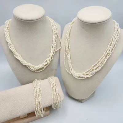 Deadstock Genuine Freshwater Cultured Pearl Jewelry Lot #2: Layered Necklaces, & Bracelets