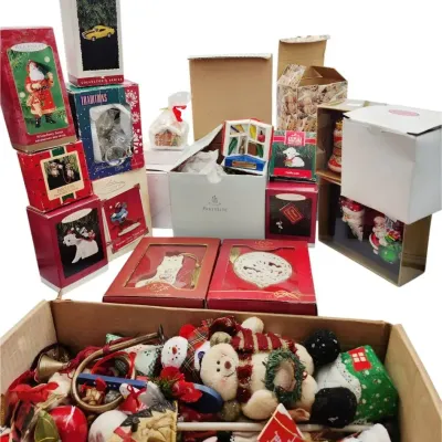 Christmas Ornament Mystery Lot: Modern & Vintage Ornaments, Lenox