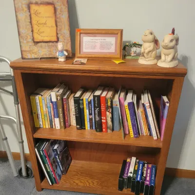 Sale Photo Thumbnail #77: Wooden Bookshelf 