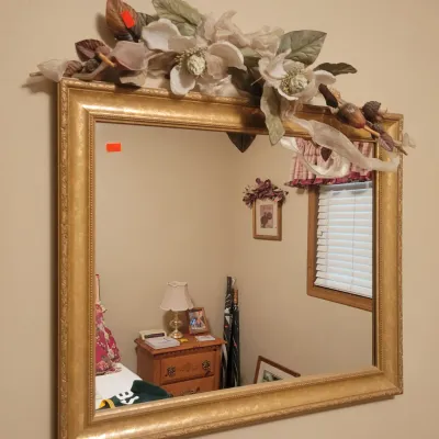 Sale Photo Thumbnail #57: Gold Wall Mirror 