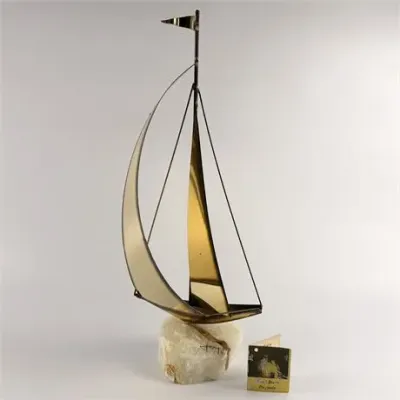 Lot 048   0 Bid(s)
Mario Jason Vintage Brass and Onyx Sculpture