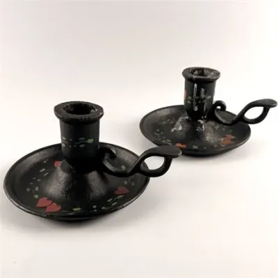 Lot 058   0 Bid(s)
Pair of Cast Iron Pennsylvania Dutch Style Candlesticks